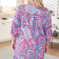 Lizzy Dress in Purple and Aqua Paisley