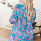 Lizzy Dress in Teal and Pink Paisley