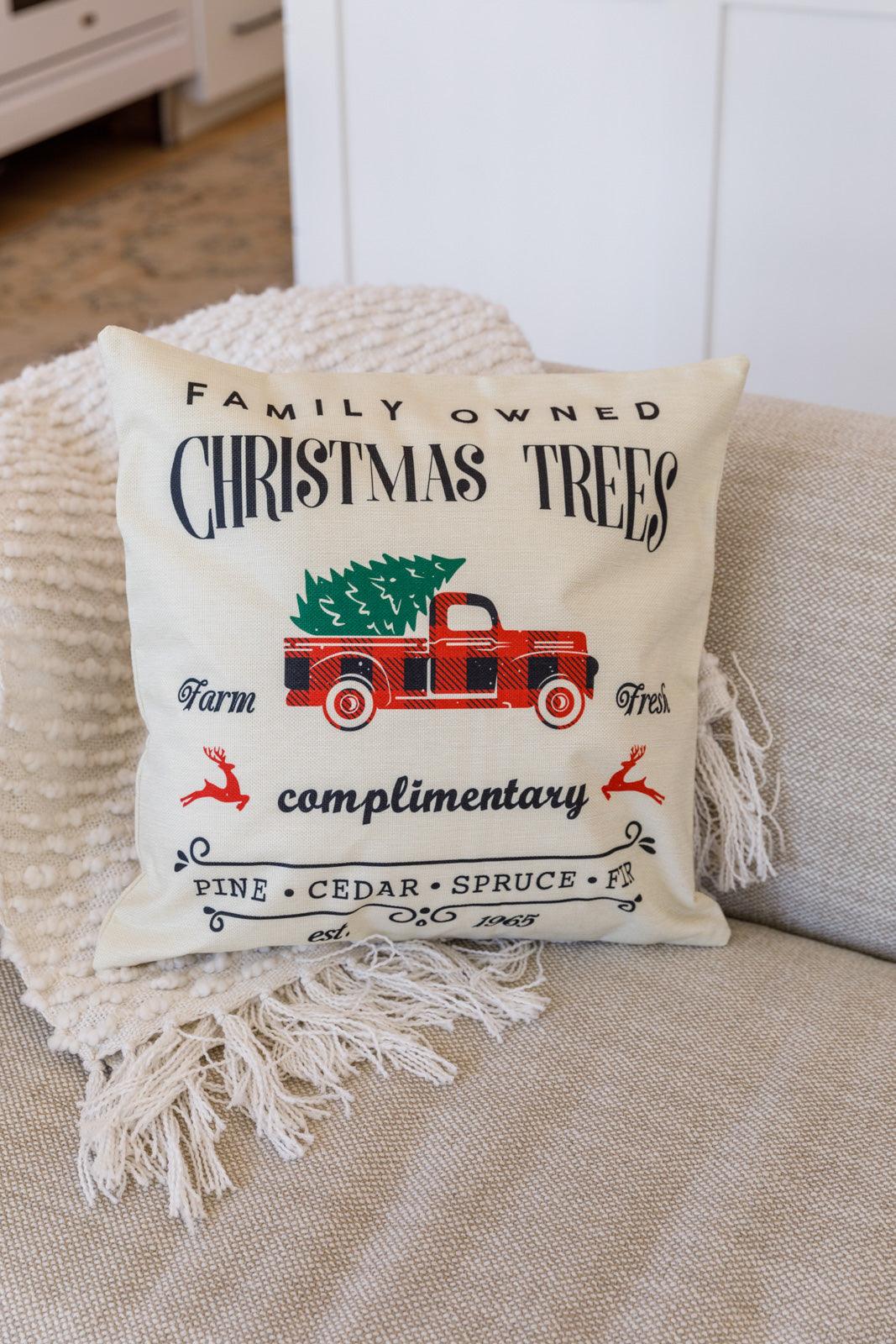 Farm Fresh Christmas Trees Pillow Case-Home Decor-Hope Boutique &amp; Apparel