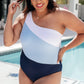 Dominica Color Block Asymmetrical Swimsuit