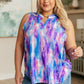 Lizzy Tank Top in Lavender and Blue Watercolor