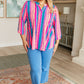 Lizzy Top in Blue and Pink Stripe