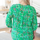 Lizzy Top in Emerald and Magenta Paisley