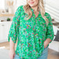 Lizzy Top in Emerald and Magenta Paisley