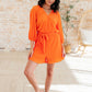 Roll With me Romper in Tangerine