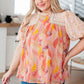 Day Dreamer Mixed Floral Top in Mauve