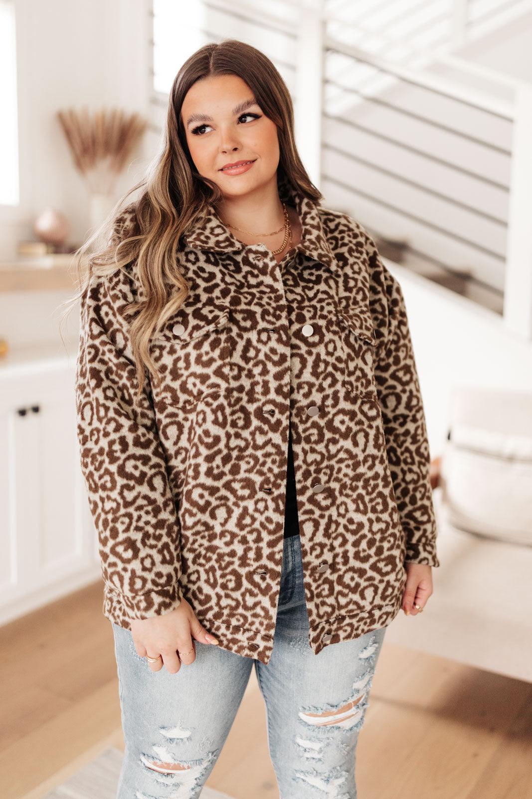 Can't Be Tamed Shacket in Brown-Womens-Hope Boutique &amp; Apparel