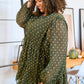 Coya Metallic Dot Tiered Blouse in Olive-Womens-Hope Boutique &amp; Apparel