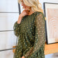 Coya Metallic Dot Tiered Blouse in Olive-Womens-Hope Boutique &amp; Apparel