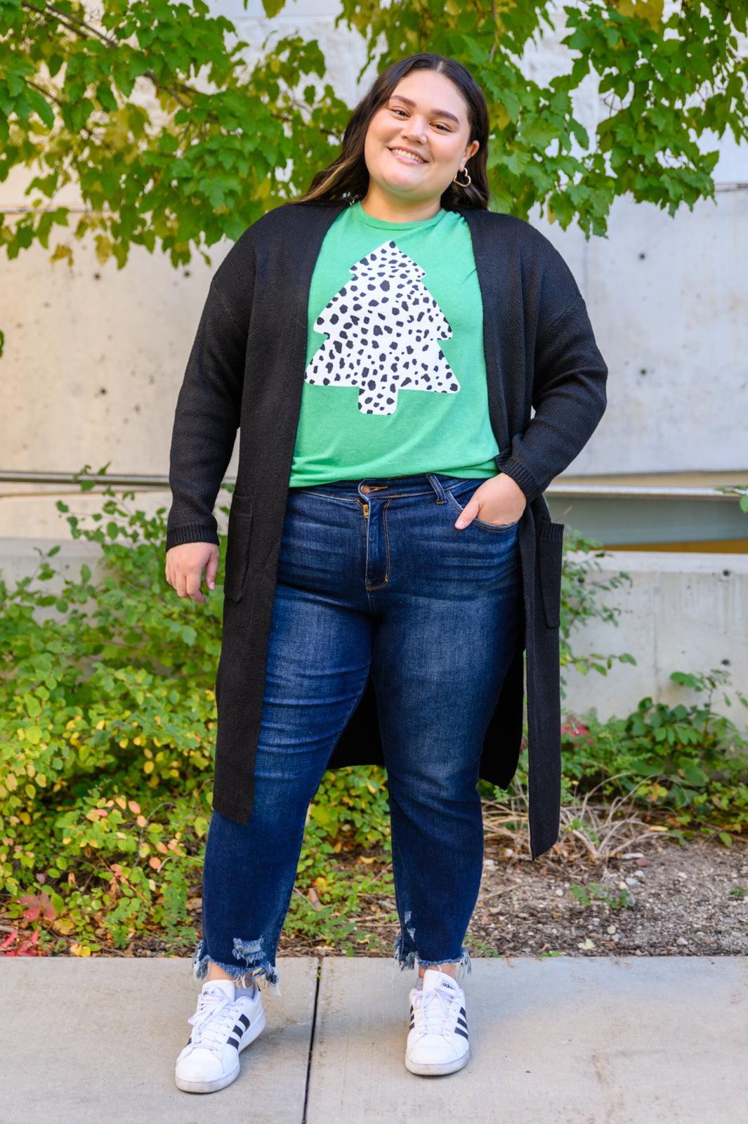 Dalmatian Tree Graphic Tee in Kelly Green-Women’s graphic tee-Hope Boutique &amp; Apparel