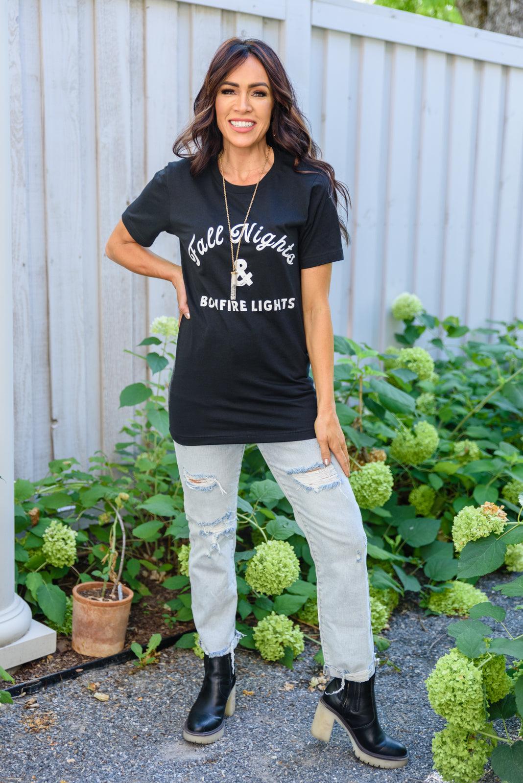 Fall Nights Graphic T-Shirt-Womens-Hope Boutique &amp; Apparel