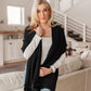 Knitted Fuzzy Pom Pom Scarf In Black-Womens-Hope Boutique &amp; Apparel