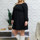 Love Like This Long Sleeve Dress in Black-Womens-Hope Boutique &amp; Apparel