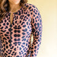 Montego Animal Print Zip Up Long Sleeve Swimsuit