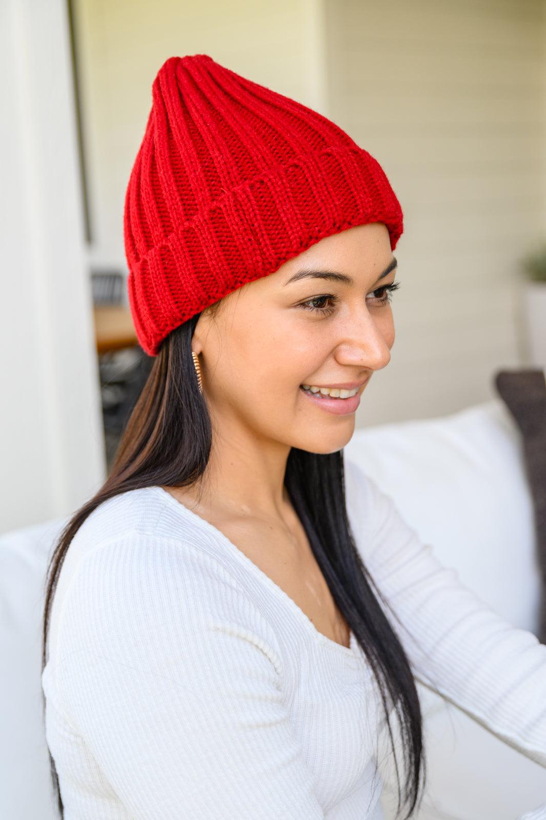 Rib Knit Beanie With Detachable Pom Pom In Wine-Womens-Hope Boutique &amp; Apparel