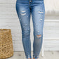 Skye Destroyed Button Fly Skinny-Womens denim-Hope Boutique &amp; Apparel