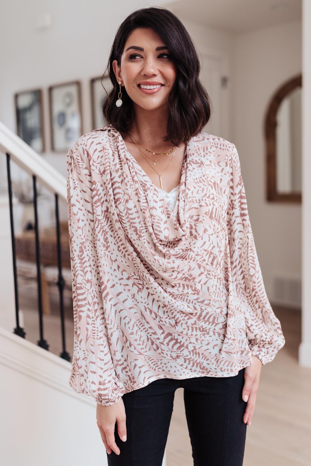 Take Flight Cowl Neck Top-Womens-Hope Boutique &amp; Apparel