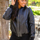 This Is It Faux Leather Bomber Jacket In Black-Womens-Hope Boutique &amp; Apparel