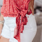 Tie A Bow Top In Red